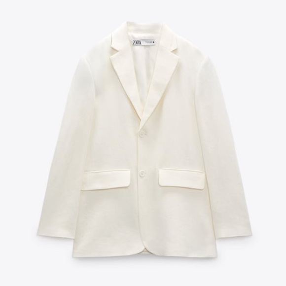 *NEVER WORN* Zara Oversized Linen Blazer - Picture 1 of 1